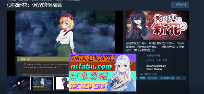 侦探新花：诅咒的驱魔师 官方中文步兵版+存档[新作][1.8G]